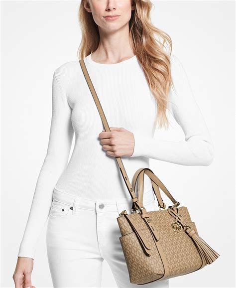 michael michael kors logo sullivan convertible top zip tote|michael kors large saffiano tote.